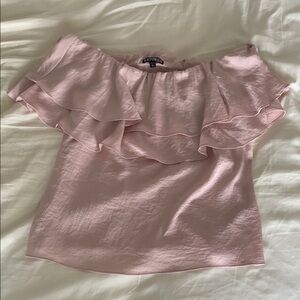 Express NWOT Pink Ruffled Off-Shoulder Blouse